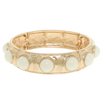 BEZEL SET CABOCHON STRETCH BRACELET