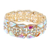 CRYSTAL GEMSTONE TEARDROP CLUSTER BRACELET
