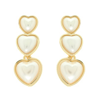 MULTI-TIERED HEART EARRINGS