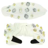 VOLLEYBALL THEME TOP KNOTTED HEADBAND