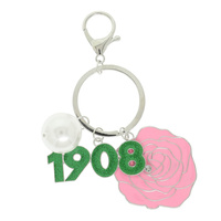 SORORITY THEME BAG CHARM KEYCHAIN
