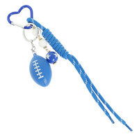 FOOTBALL WRISTLET KEYCHAIN BAG CHARM