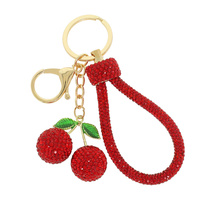 JEWELED CHERRY WRISTLET KEYCHAIN