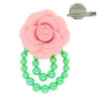 FLORAL BLOOM FELT HAIR CLIP / BROOCH PIN