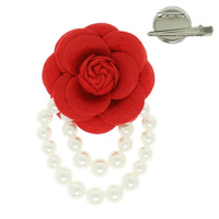 FLORAL BLOOM FELT HAIR CLIP / BROOCH PIN