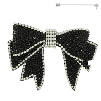 JEWLED BOW BROOCH PIN