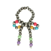 WESTERN BOW STONE BEAD STRETCH RING