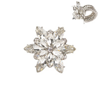CRYSTAL FLOWER STRETCH RING